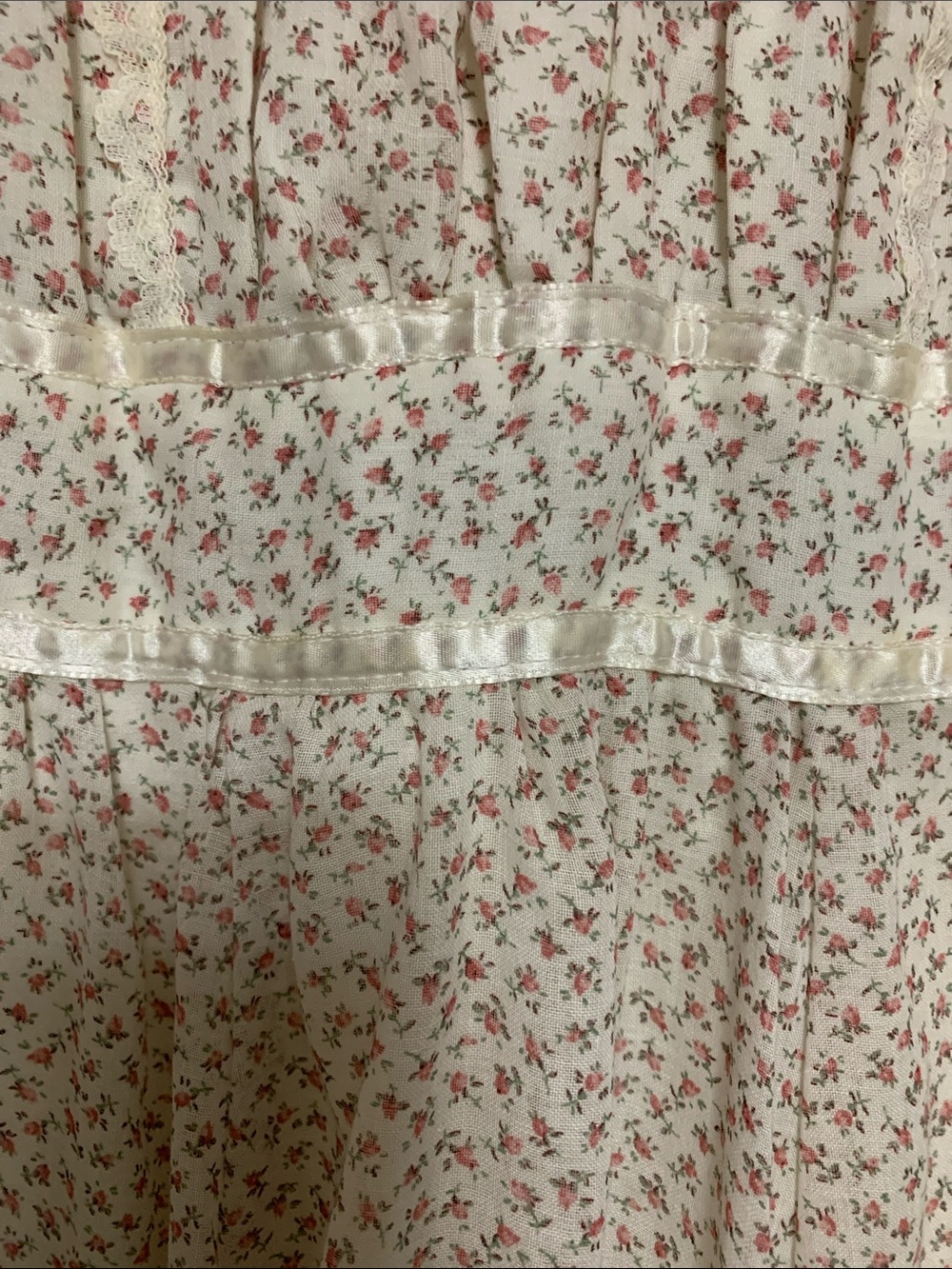 VTG GUNNE SAX Women’s Floral Pink Cream SZ 5 Maxi Dress Cottagecore Festival - Picture 6 of 16